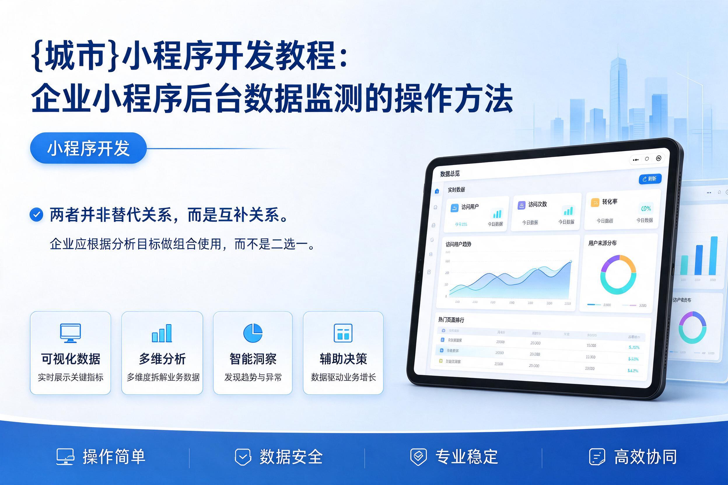 贵阳小程序开发教程:企业小程序后台数据监测的操作方法
